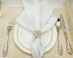 Кольца для салфеток в виде снежинки, серебряные кольца для салфеток со стразами, держатель, металлические кольца для салфеток для Рождественского украшения стола HWC91