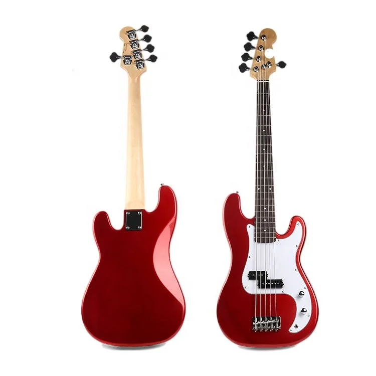 China Musical Instruments Factory Oem Custom Brand Service Cheap Beginner 5 String Electric Bass Guitar
