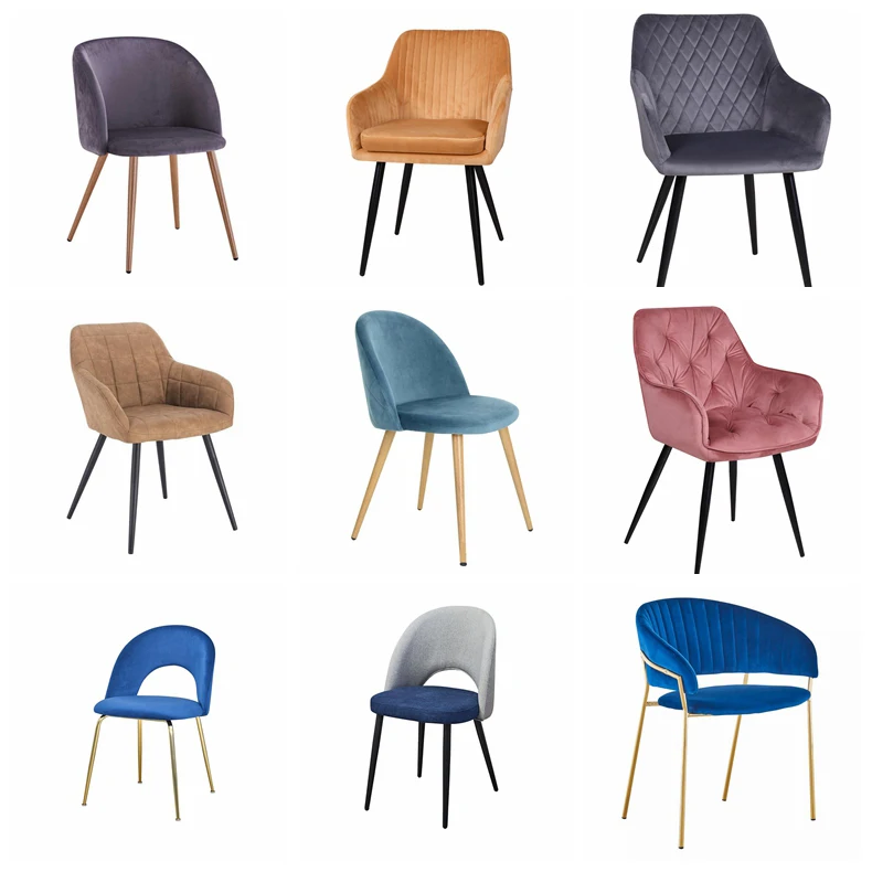 
Ex-factory price factory Nordic modern sofa chair velvet bar chair sofa sets living room modern Furniture 