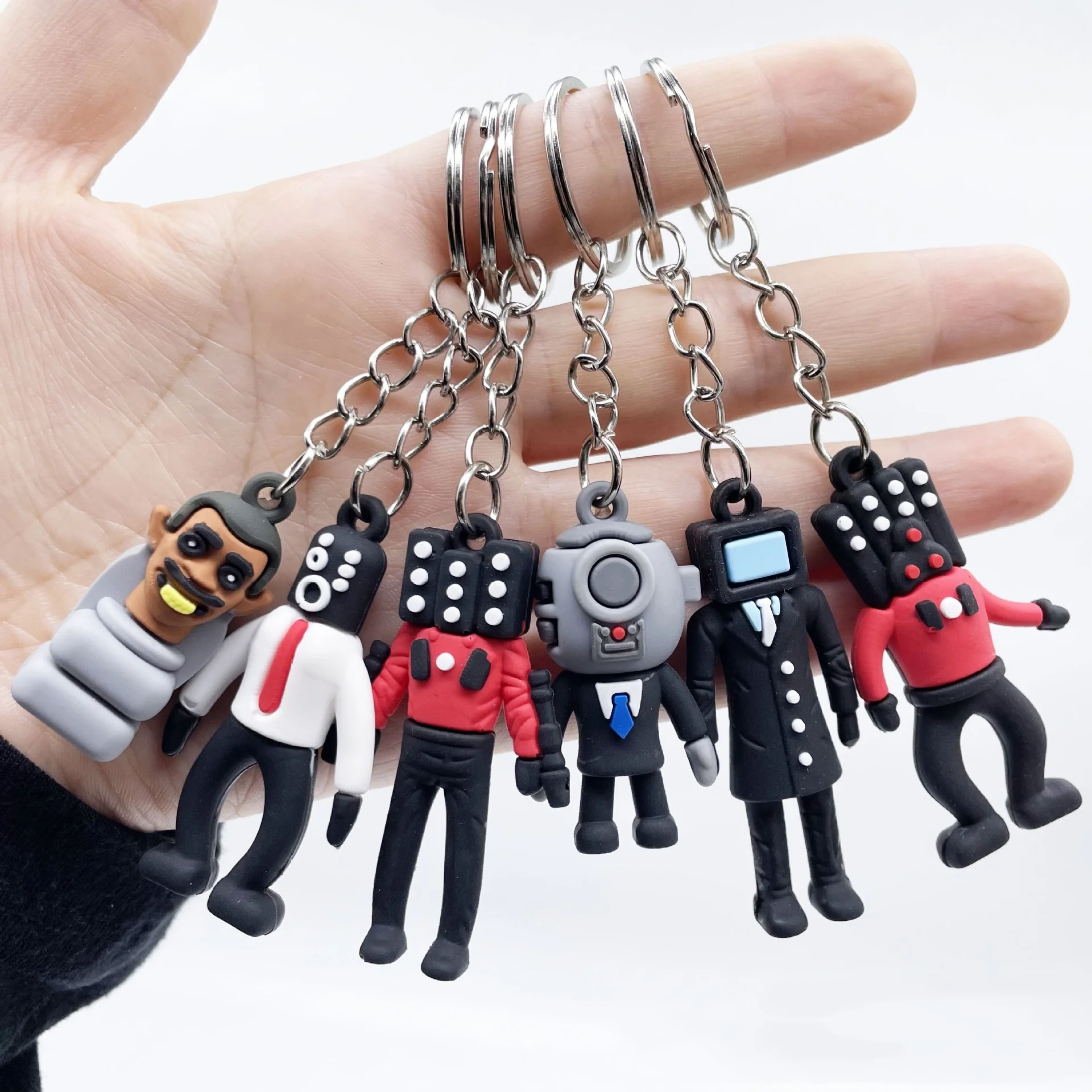 2024 Hot Selling New Skibidi Toilet Small Bucket Man Camera Doll Key chain Game Accessories For Gift