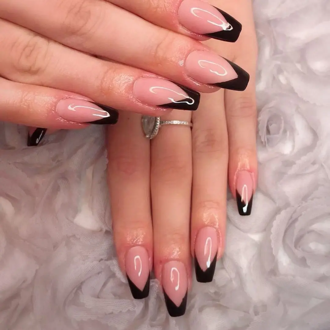 Nail Art Fashion ABS Coffin False Nails Custom Press On Long Artificial Nails