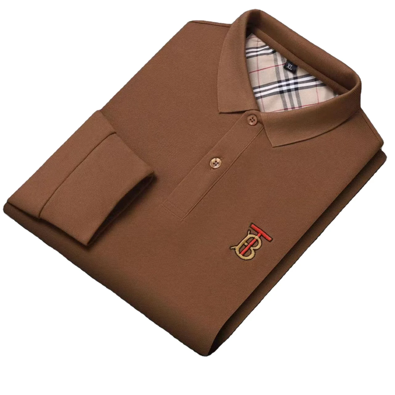 New Arrival Autumn Winter Full Sleeve Polo Shirt Men 100 cotton Long Sleeve Formal Office Uniform  tshirts
