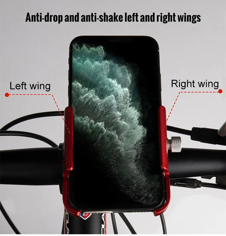 Aluminum Phone Holder Stand Universal Cell Phone Bike Scooter Mobile Phone Stand