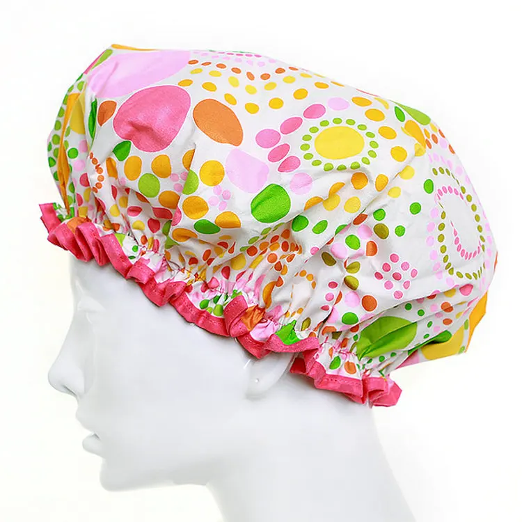 Водонепроницаемая душевая шапочка с принтом, Экологически чистая шапочка для душа