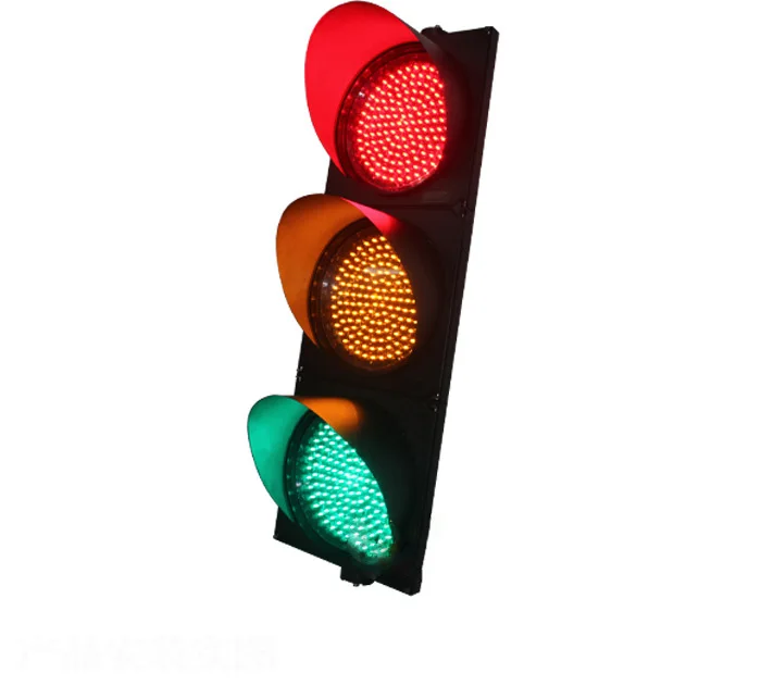 
300mm traffic light 12 inch red, yellow and green full plate light 220V 168 lamp beads LED indicator 
