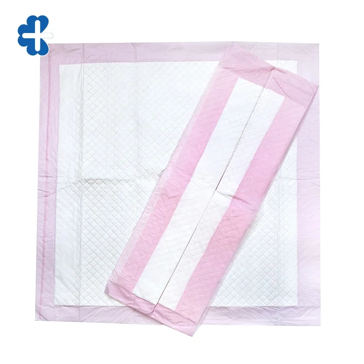 Pink Adult Incontinence Pad Disposable Underpad 75*75cm Adult Underpad