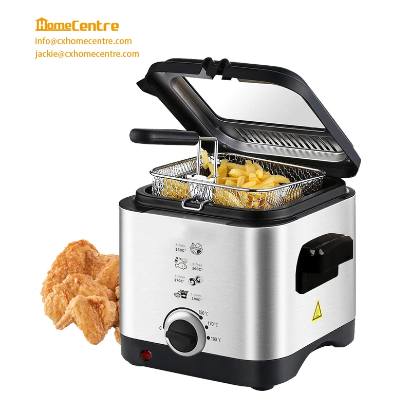 1.5L 1000W Electric Oil Deep Fryer with handle