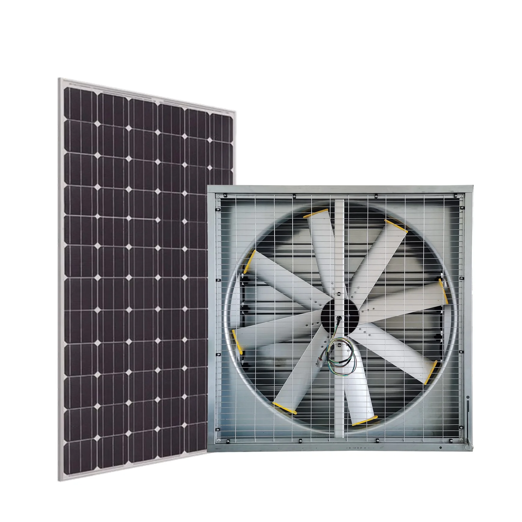 1220x1220mm Solar Livestock Poultry Exhaust Fan for Chicken Farm IP68 DC Electric Fan for Solar Ventilation System