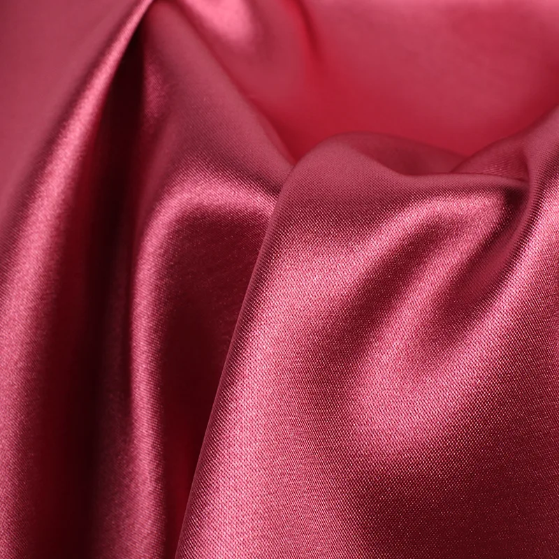 Satin Cheap Polyester Satin Fabric Shaoxing Jiema Manufacture Reliable Quality Silk Woven 100D Plain Lightweight A4 Size Sample