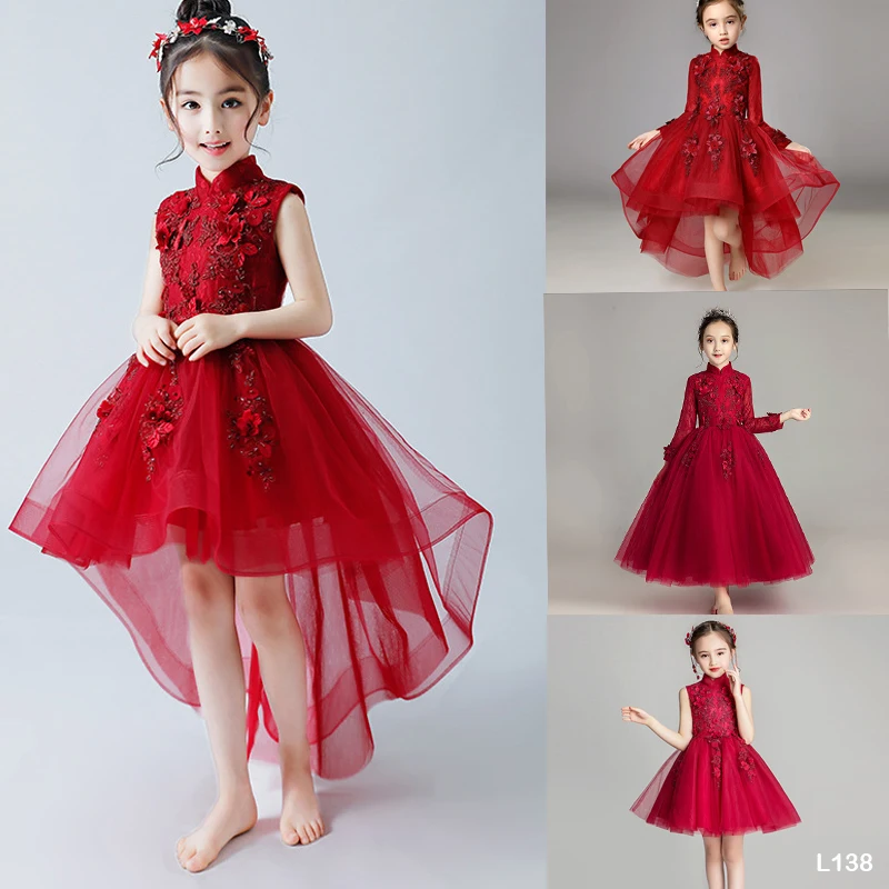 
Children wears Flower Girl Dress 2019 Summer Girls Evening Wedding princess Party Dress for girl 2-10 year 