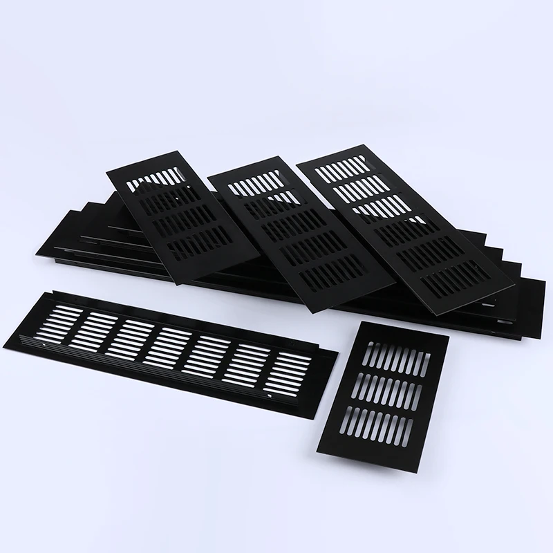 Custom Steel Aluminum Alloy Rectangular Cooling Breathable Mesh Grilles Air Vent Ventilation Grille For Wardrobe Shoe Cabinet