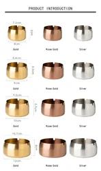8cm 9cm 10cm 12cm Custom logo stainless steel smoking ash tray ashtray bin