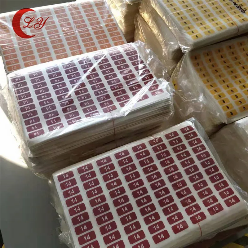 removeable transparent vinyl labels for clothing serial number barcode sticker label