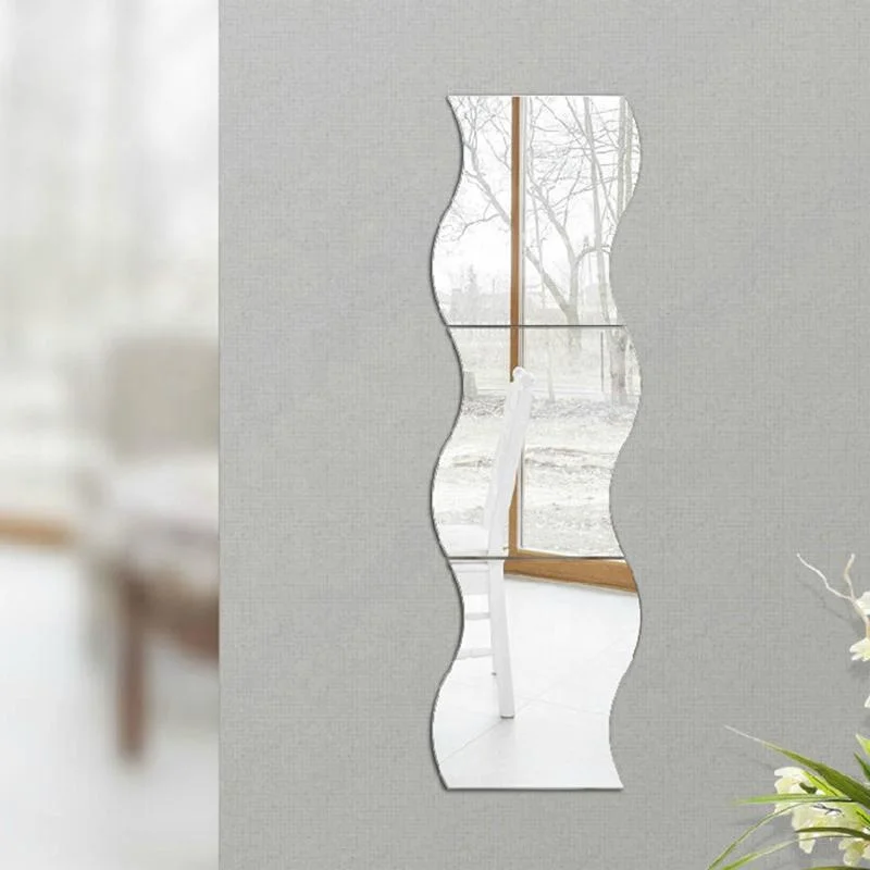 DIY Market Used Wholesale Modern Dining Room Wall Mounting S Shape Wave Mirror Factory Price Glass