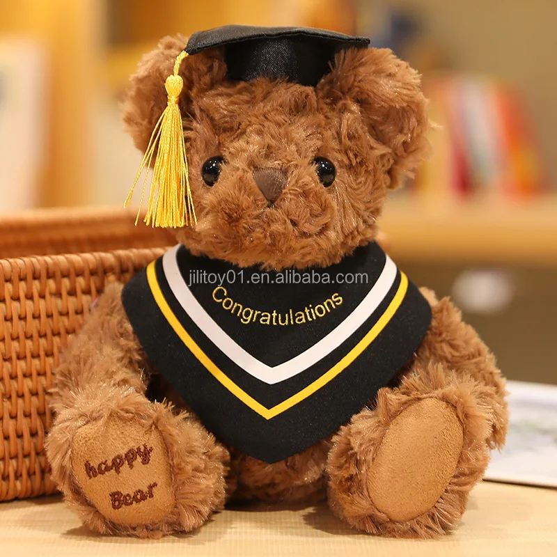 factory oem graduation teddy bear custom wholesale graduation bear plush doll cartoon toy