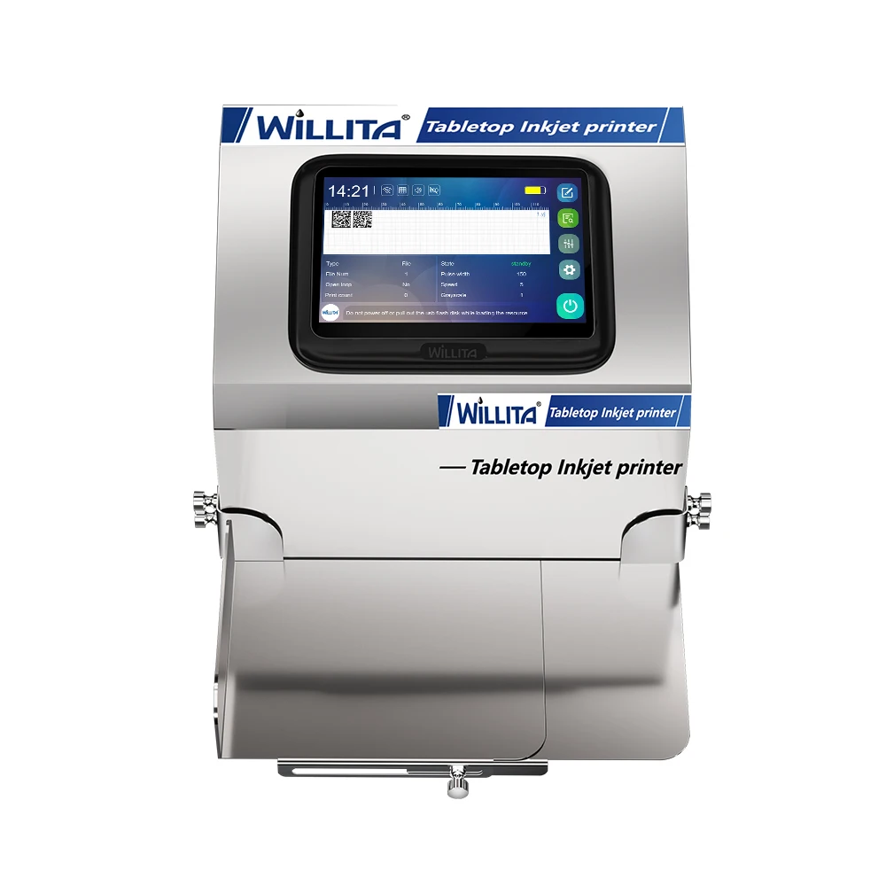 Hand press desktop Printer  QR Code Printers, Quick-Drying Ink Label Maker Machine, Mini Color Printer