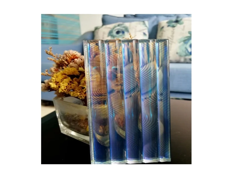 High Quality Modern  5mm 6mm 8mm Customized Dichroic Moru Pattern Glass Dazzle Colour Art Glass for Decoration