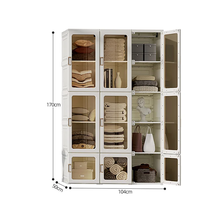 high quality 3 door Plastic wardrobe design PET and ABS clothes cabinet armoire