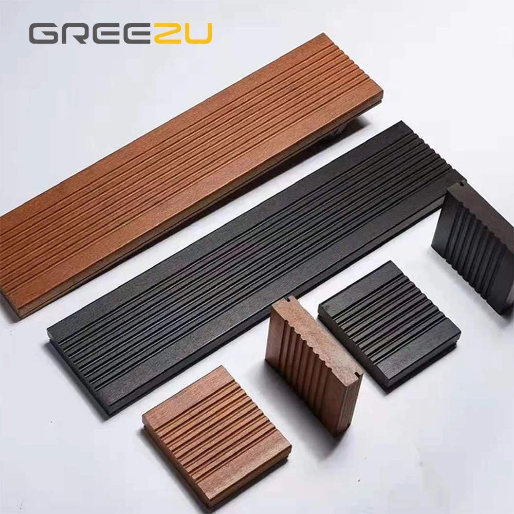 Greezu Outdoor waterproof bamboo strand woven decking Carbonised colour bamboo flooring for outdoor
