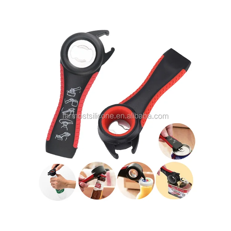 
Multi Bottle Opener 5 in 1 Jar Bottle Can Opener Bottle Cap Grip Jar Seal Breaker Claw Beer and Soda Pops 