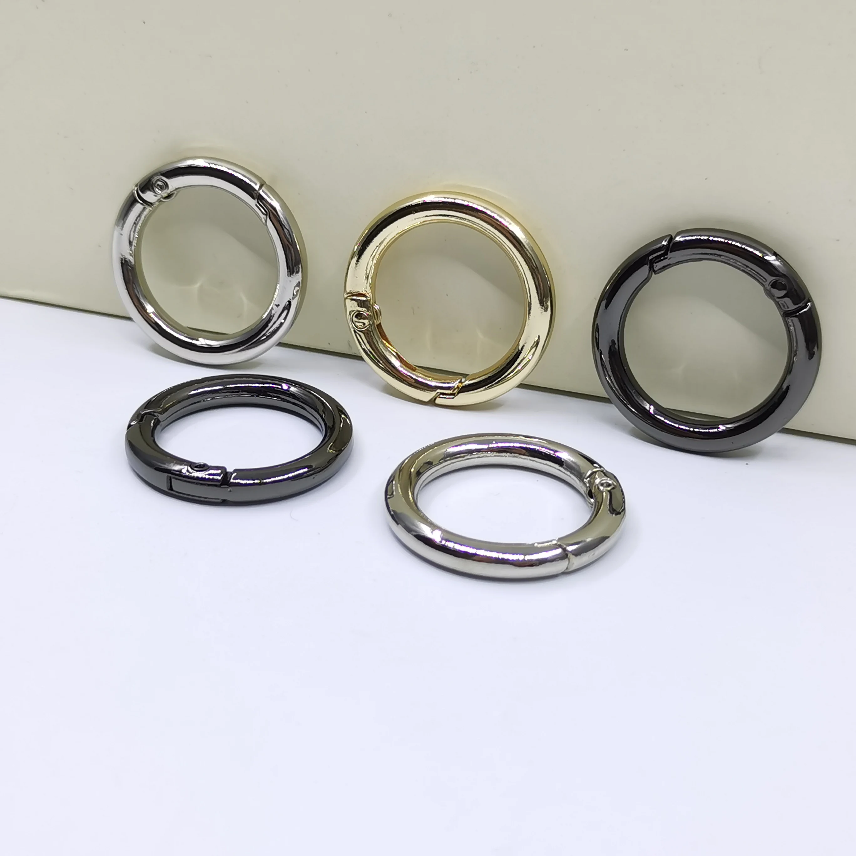DIY jewelry round ring hook bag round opening spring ring metal key hook
