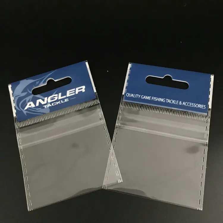 
Small Size Mini Opp Plastic Printed On Header Fishing Bag 