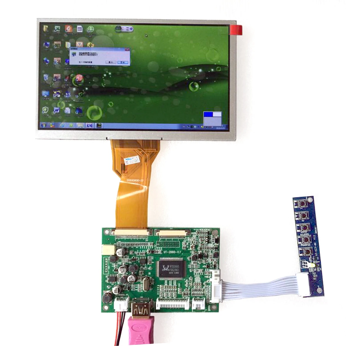 800x480 Fpc 50 Pin Connector AT070TN94 7 Inch Tft Lcd Display Module with Controller board