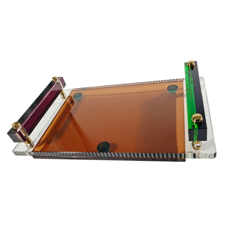 Atamal Wholesale high-end crystal rectangular trays, European luxury hotel fruit trays, restaurant dried fruit bowls