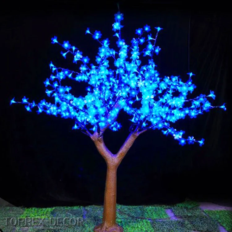 Outdoor LED Artificial Cherry Tree Light Christmas Party Center Decoration with White Pink Red Emitting Colors IP65 Rated