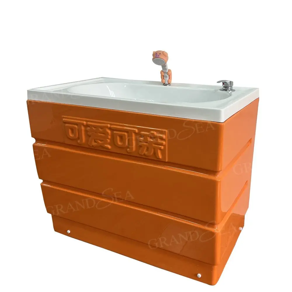 Factory Wholesale Price Acrylic Blue Baby Hydromassage Bathtub For Swimming Kids Jacuzzi Baby Bathtub