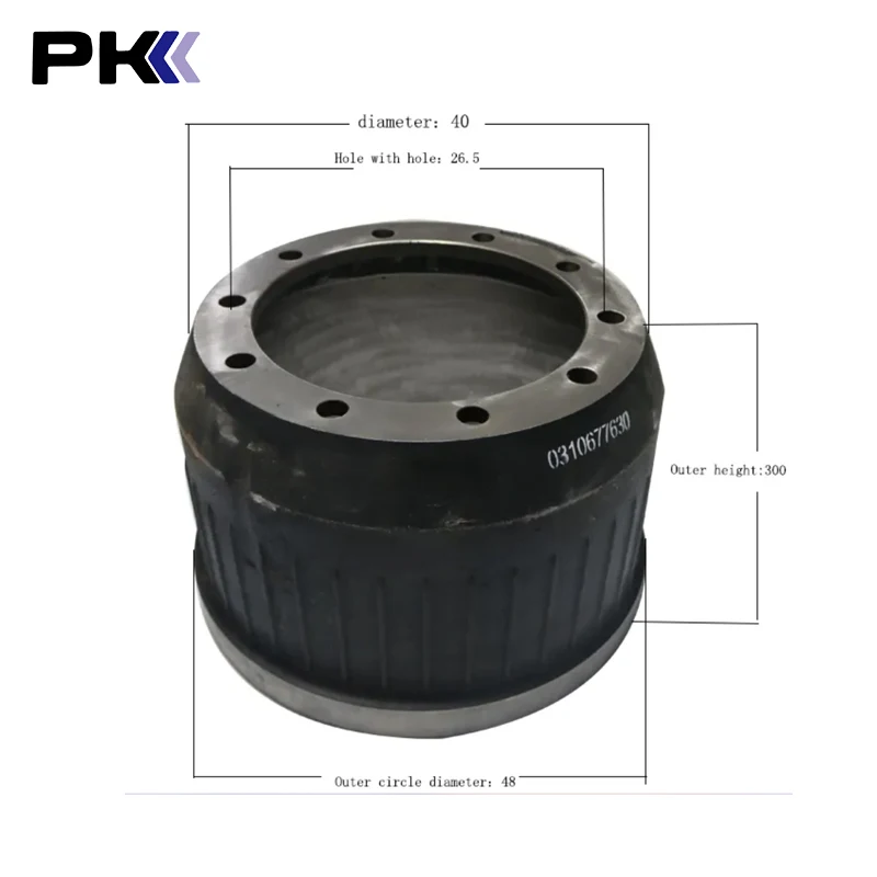 Wholesale Price Sinotruk Truck Spare Parts Braking System 0310677630 Brake Drum for Sale