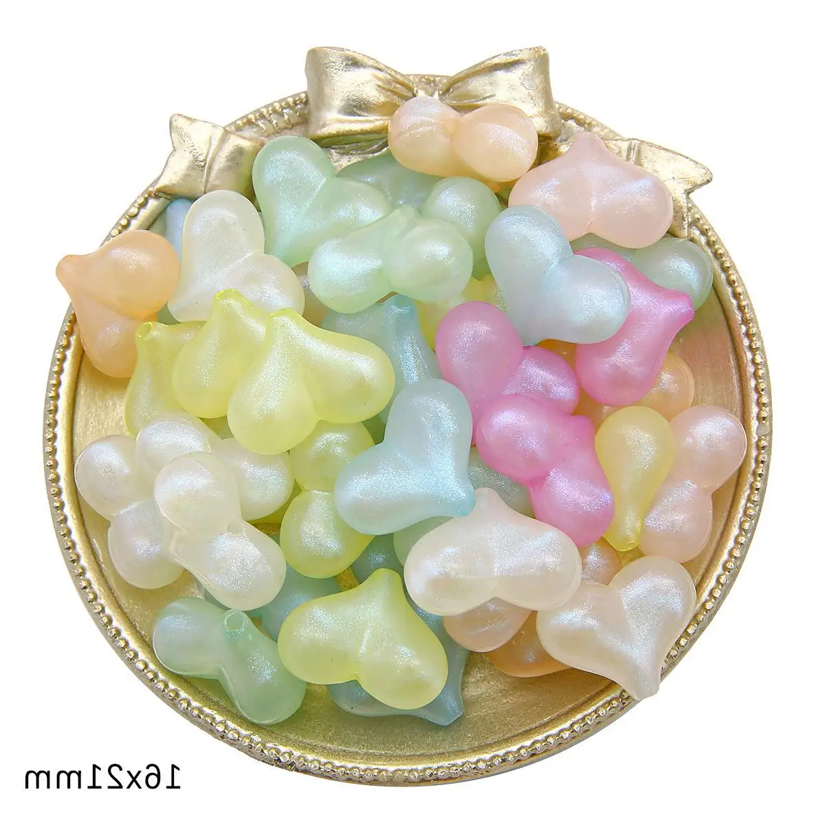 quzhi acrylic semi-transparent blue light mixed color loose beads handmade DIY hair accessories Bracelet Necklace Pendant earrin