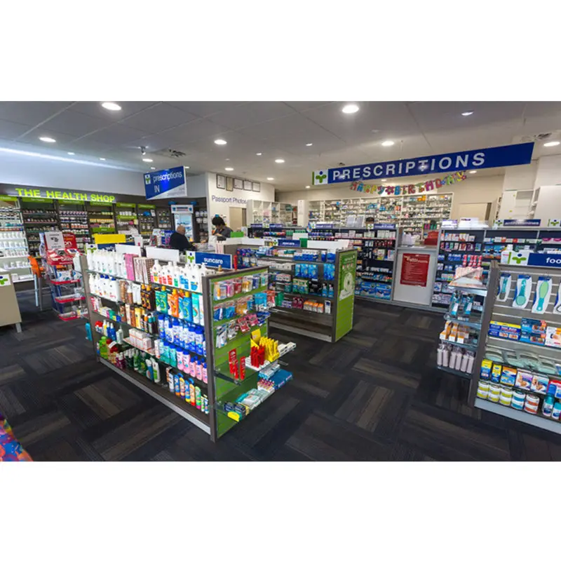 Factory Pharmacy Complex Display Cabinet in Medical Store Modern Medicine Store Interior Design Manufacturer