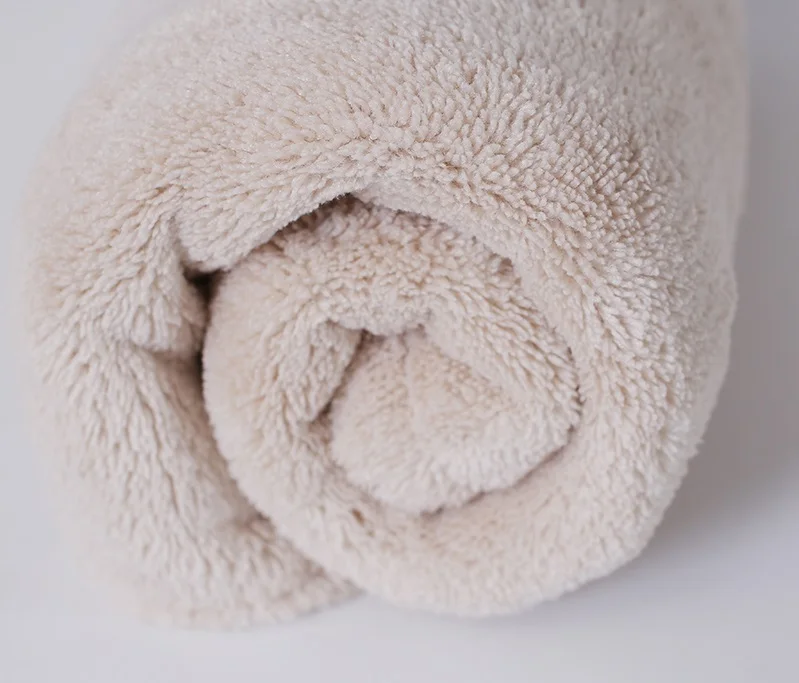 
Soft Coral velvet microfiber customizable hair drying cap towel 