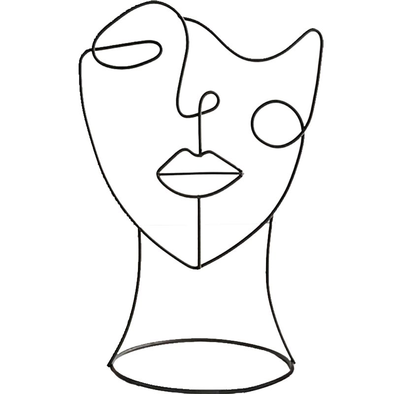 Wholesale Factory Supply Craft Items Product Metal Women Face Model Gift And Art Craft