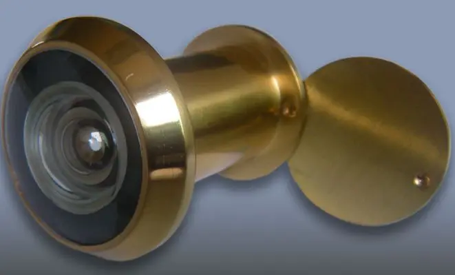 American style 200 degree  brass door viewer Hyland OEM steel Door eye peephole with resin lens,
