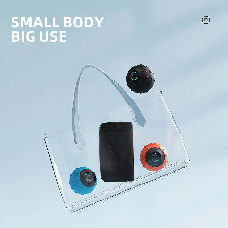 Electric Vibrating Massage Ball 4 Speed Textured Surface Deep Tissue Massager For Myofascial Release Vibrating Massage Ball