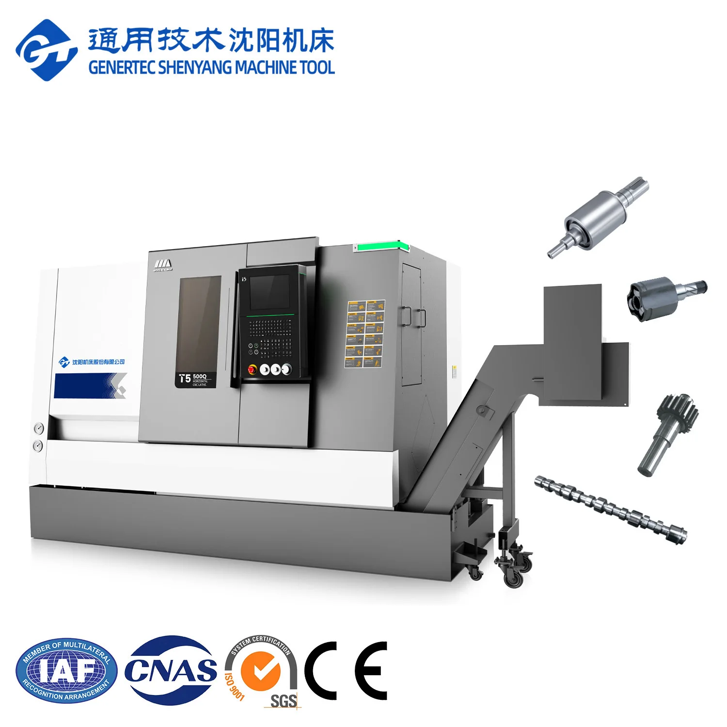 GT SMTCL T5.1-500Q Slant Bed Cnc Turning And Milling Machine Lathe Metal Cnc Lathe Gang Type