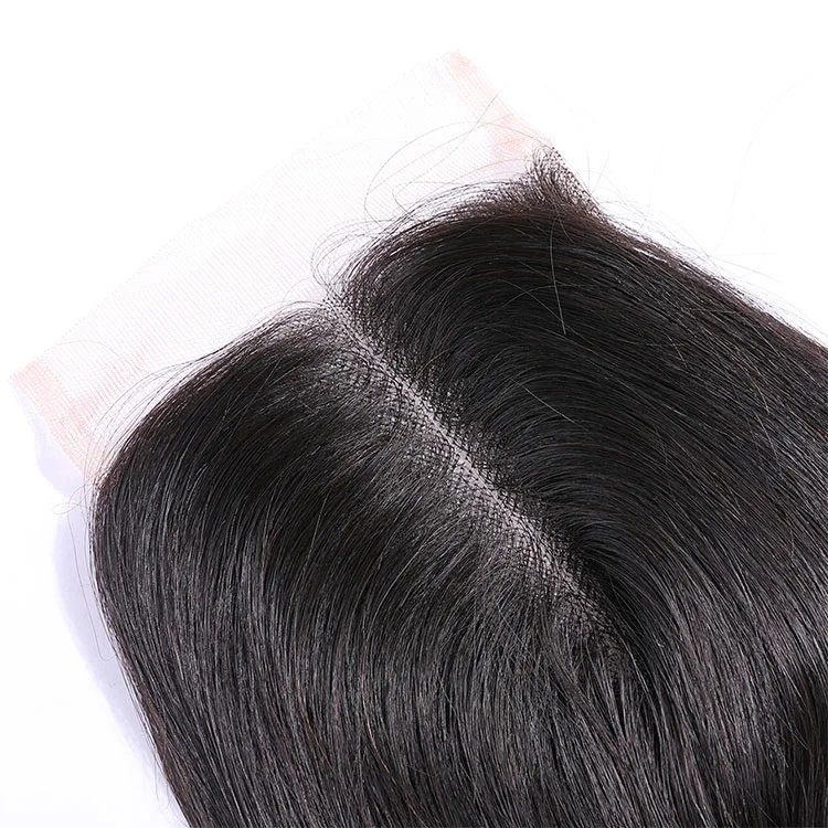 10A Grade Brazilian Lace Closure Brazilian Straight Hair 4 By 4 Lace Closure Virgin Human Hair Middle Part 5 5 Lace Closure