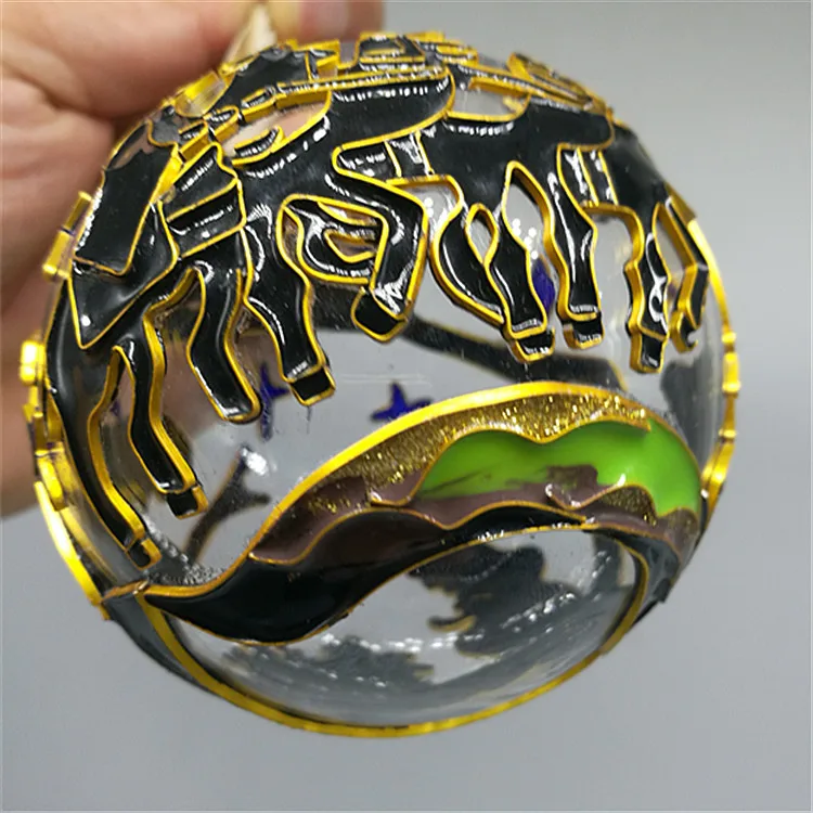 
Factory wholesale cloisonne enamel glass ball Christmas decoration, home decoration glass and hand-painted colored cloisonne, 