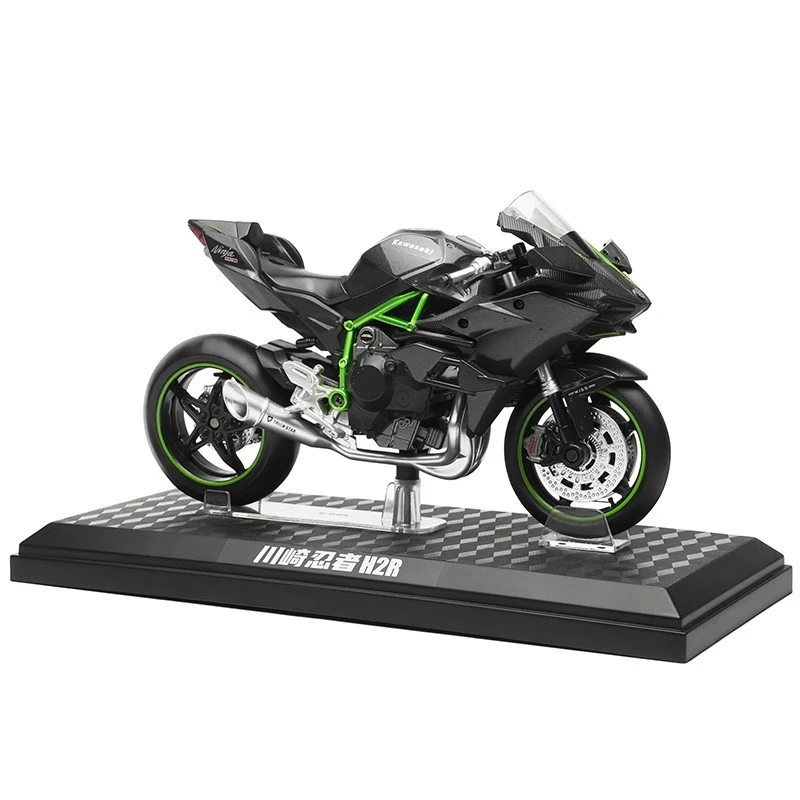 1/12 Kawasaki Ninja H2R игрушечный мотоцикл Caipo MSZ литой металлический звук и свет модель 1:12 гоночная миниатюрная коллекция подарок для мальчиков