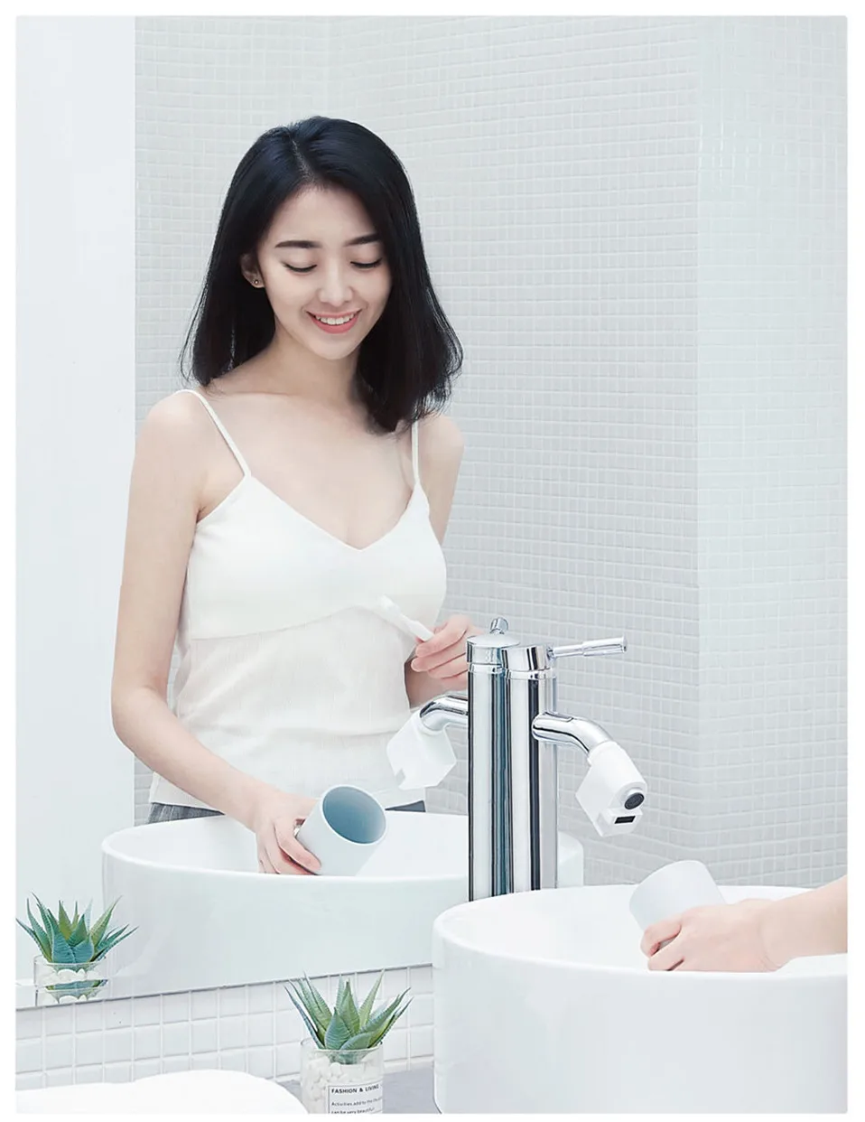 Автоматический водопроводный кран Xiaomi Xiaoda, умный датчик перелива, инфракрасное устройство для экономии воды, кухонный кран с соплом