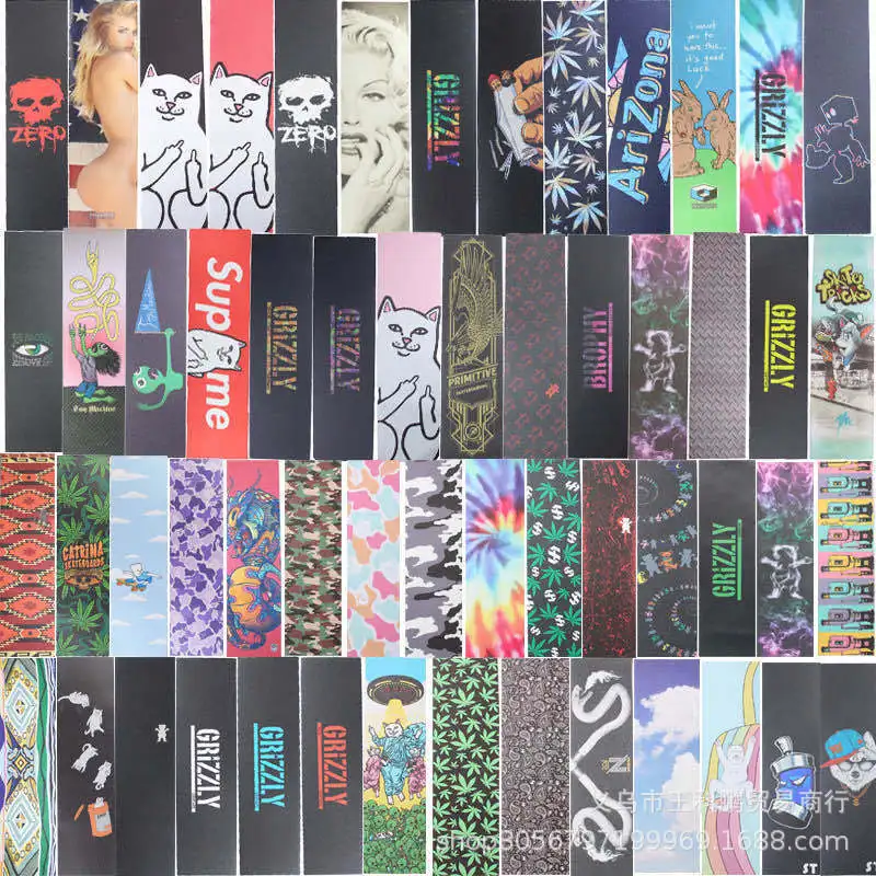Hotsale skateboard grip tape custom design griptape for DIY Skate board