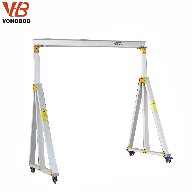 Gantry Crane Alloy Small Electric Portable Mobile Aluminium Fast Dismantling Installation 360 Degrees Rotary Folding 2T 3T 5T