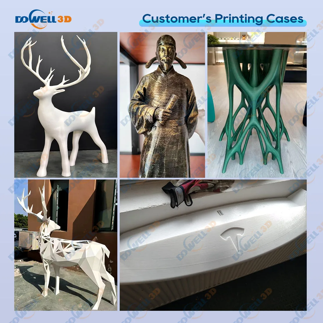 DOWELL 2000mm 3dprinter with enclosure industrial Dual extruder imprimante 3d printing machine Sculpture 3d printer