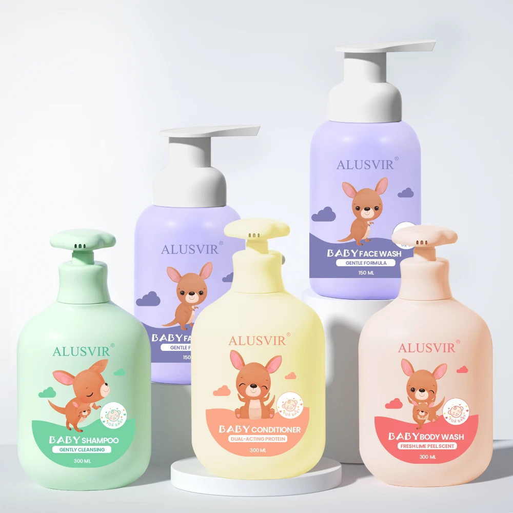 Oem/odm Kids Hair Shampoo and Conditioner Face Wash Body Sets Nourihsing Cleansing Baby Care Set Private Label