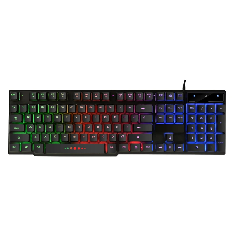 Полноразмерная мембранная игровая клавиатура с RGB-подсветкой и мультимедийными клавишами