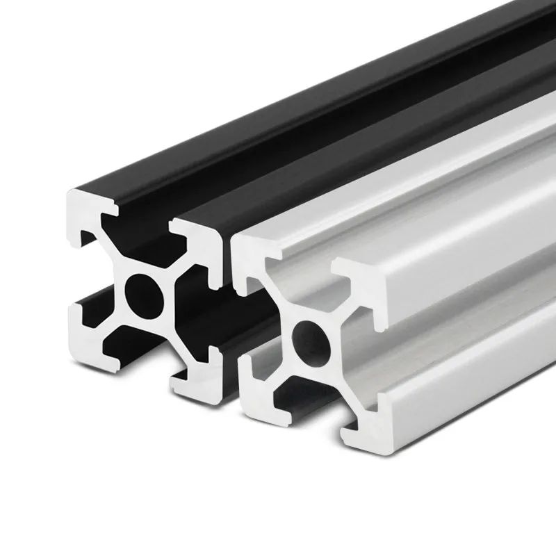 V shape 2020 European standard black and silver 2020  T-slot Extrusion Aluminium profiles