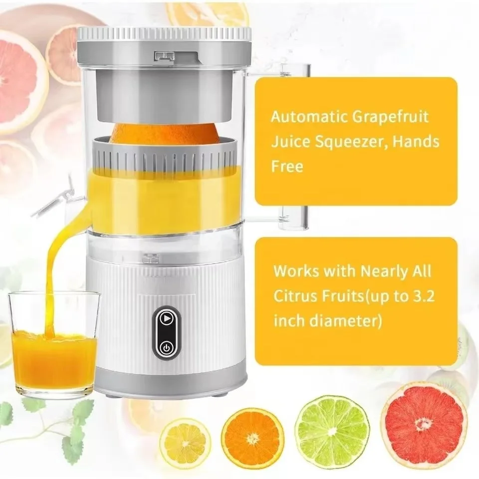 Top Seller Portable Orange Juicer Lemon Smart USB Rechargeable Mini Pure Fruit Squeezer Low Noise Slow Cold Press Blender