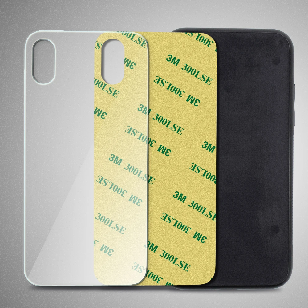 2D сублимации задняя крышка заготовка оптического стекла оптовая торговля Чехол для мобильного телефона с помощью клейкой ленты 3м для iphonex чехол